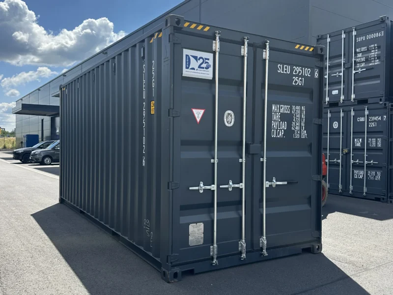 Neuer 20-Fuß High Cube Seecontainer in Grau