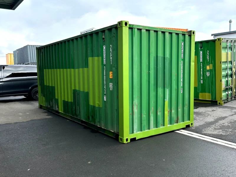 Gebrauchter 20-Fuß Seecontainer in Grün - Bild 3