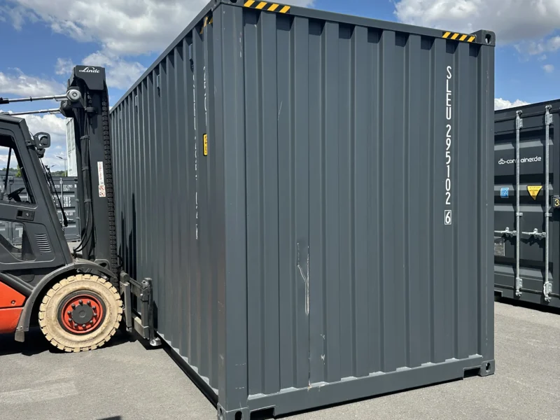 Neuer 20-Fuß High Cube Seecontainer in Grau - Bild 3